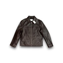 Coach Men's Classic Leather Jacket in Burnt Espresso Size Medium Brand New Tags 