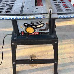 Ryobi BTS10 10-inch table saw with stand & Ryobi chop saw