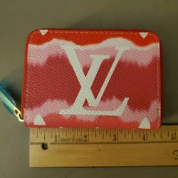 Pink/red Lv Credit Card Wallet