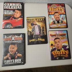 Gabriel Iglesias 'Fluffy' DVD's (4) and Kevin Hart DVD (1) $10 Cash For All