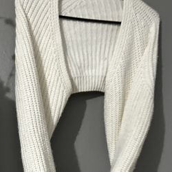  Knit Sleeve Shrug Crop Cardigan