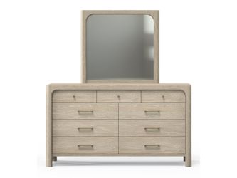 Solano Weathered Mango 9-drawer Bedroom Dresser with Mirror