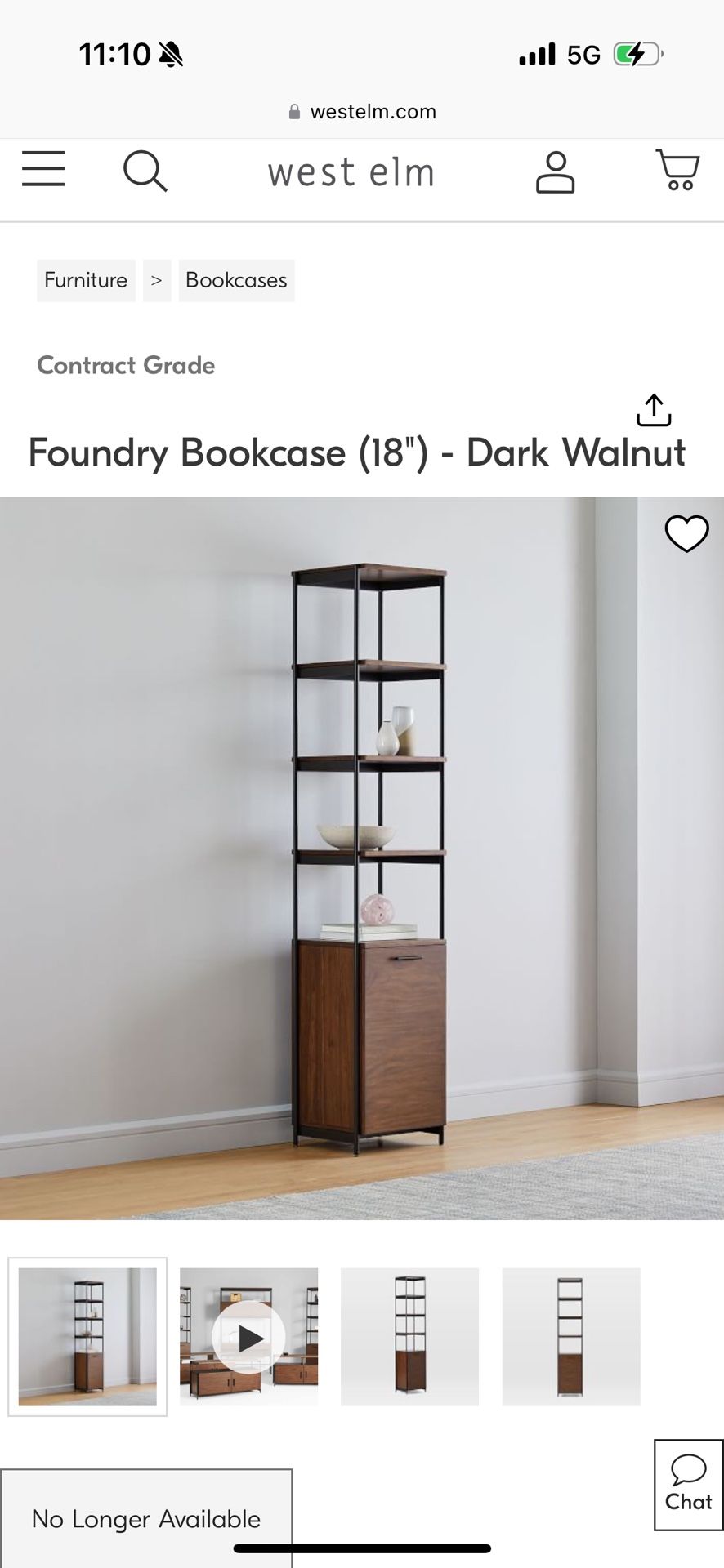 Pair of West Elm Foundry Bookcases