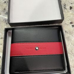 Montblanc Leather Red And black wallet