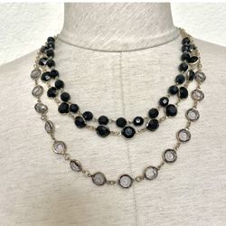 Charming Charlie Multi Strand Beaded Statement Necklace 