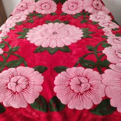 Very Large, Heavy, Reversible Korean Blanket. Only Used Once In Guest Room. No Holds