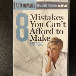 Suze Orman's 8 Mistakes You Can't Afford to Make Part One (DVD, 2017) New Sealed