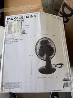Hampton Bay 12-Inch Oscillating Table Fan