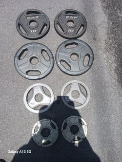 Olympic plates 55lbs total easy grip