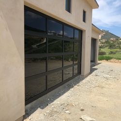 Modern Glass Garage Door