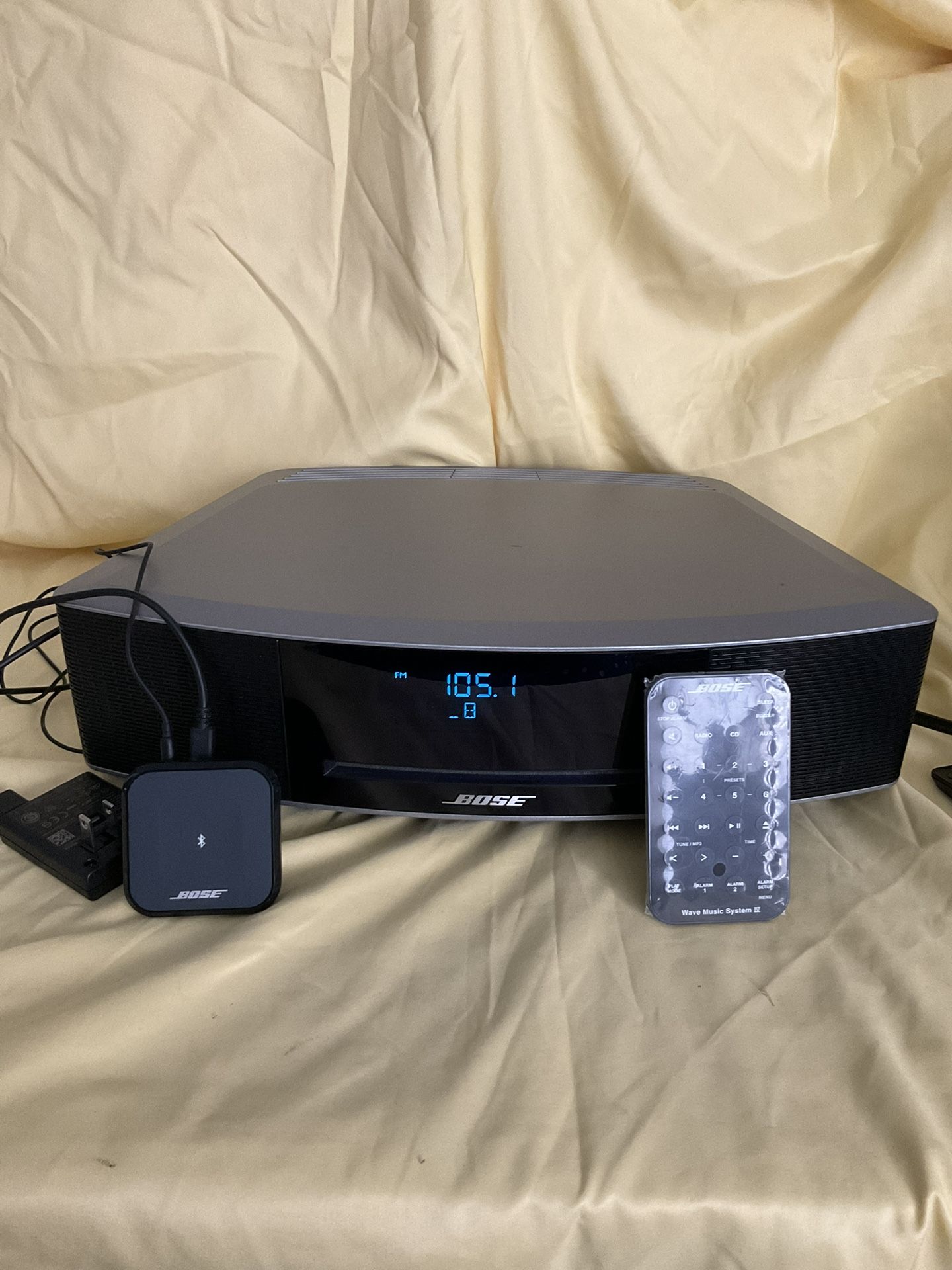 Bose Wave Radio/CD Player With Remote And Bluetooth Adapter for Sale in