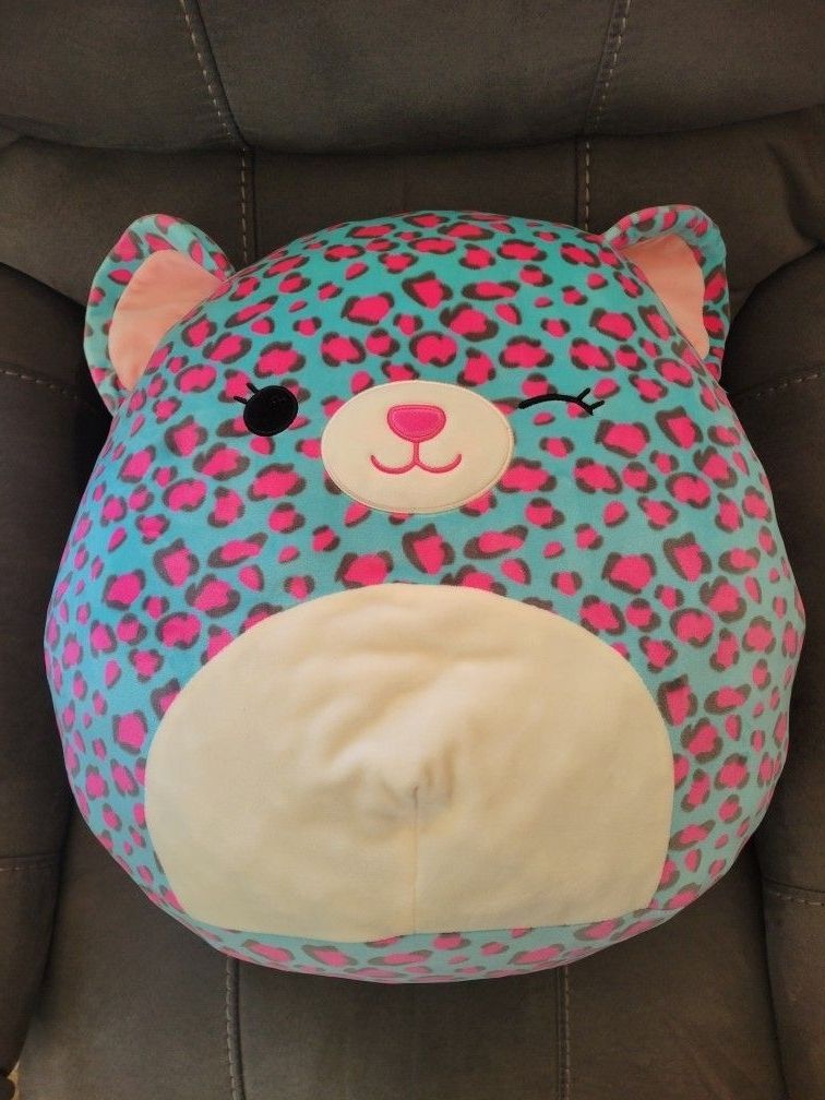 Large Pink & Blue Cheetah Squishmallow