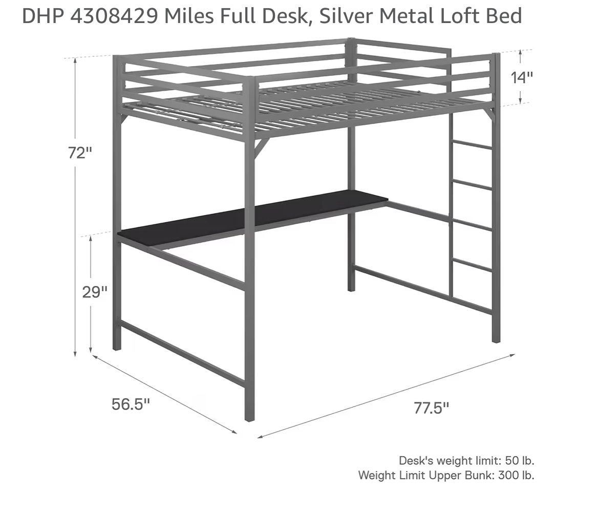 Full Size Bunk Bed/desk