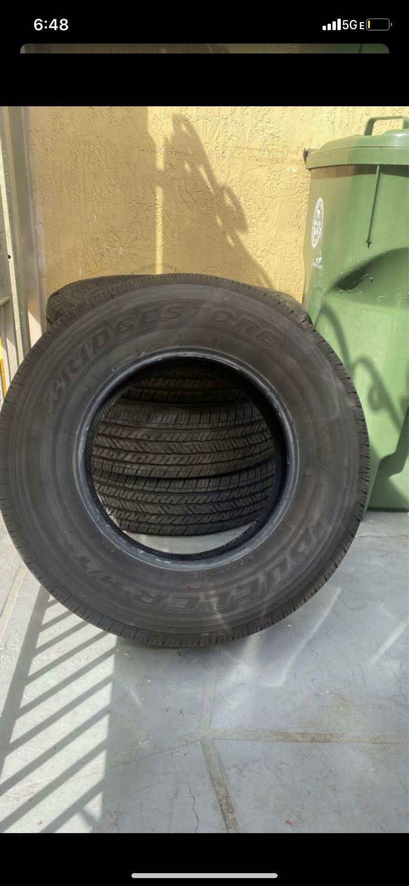 245/75 R17 112T M+S Bridgestone tires