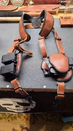 Shoulder holster and magazine holster
