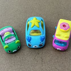 Moose Toys SHOPKINS “Cutie Cars” Lot Of 3 (pre-owned)