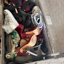 Selling 43 Pairs Of Shoes With Shoe Trunk Included 