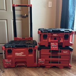 Brand New Milwaukee Packout Set (3 pieces) 22" Storage, 22" Rolling, 22" Drawer