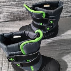 Wonder Nation Babies Winter Boot Gray/Green Size 8 