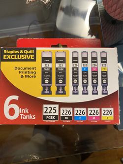 6 CANON INK TANKS # 225 & # 226