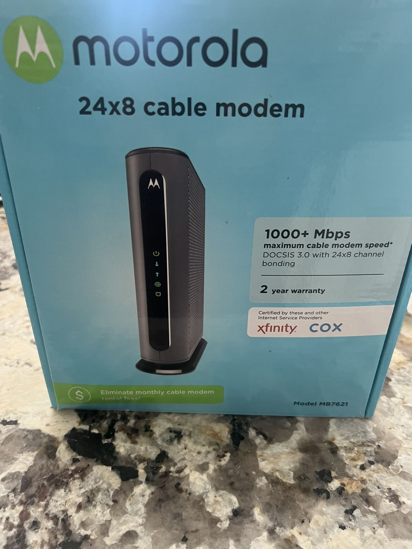 motorola cable modem. 1000 mbs