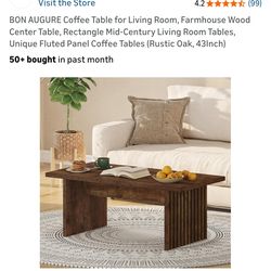 BON AUGURE Coffee Table for Living Room - NEW