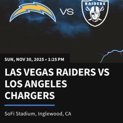 Chargers vs Raiders – Section 346 Row 8 – $175 Each (Below Face Value)