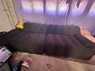 Couch soft black low