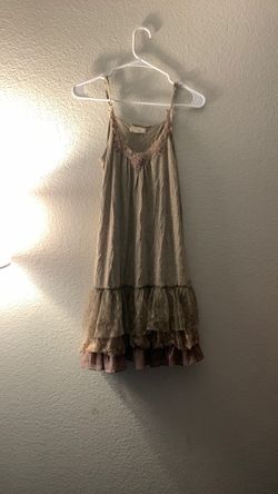 Boho Ruffle Slip Dress Spaghetti Strap