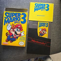 NES Super Mario Bros. 3 in box