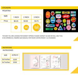 CUSTOM Stickers and Invitations 