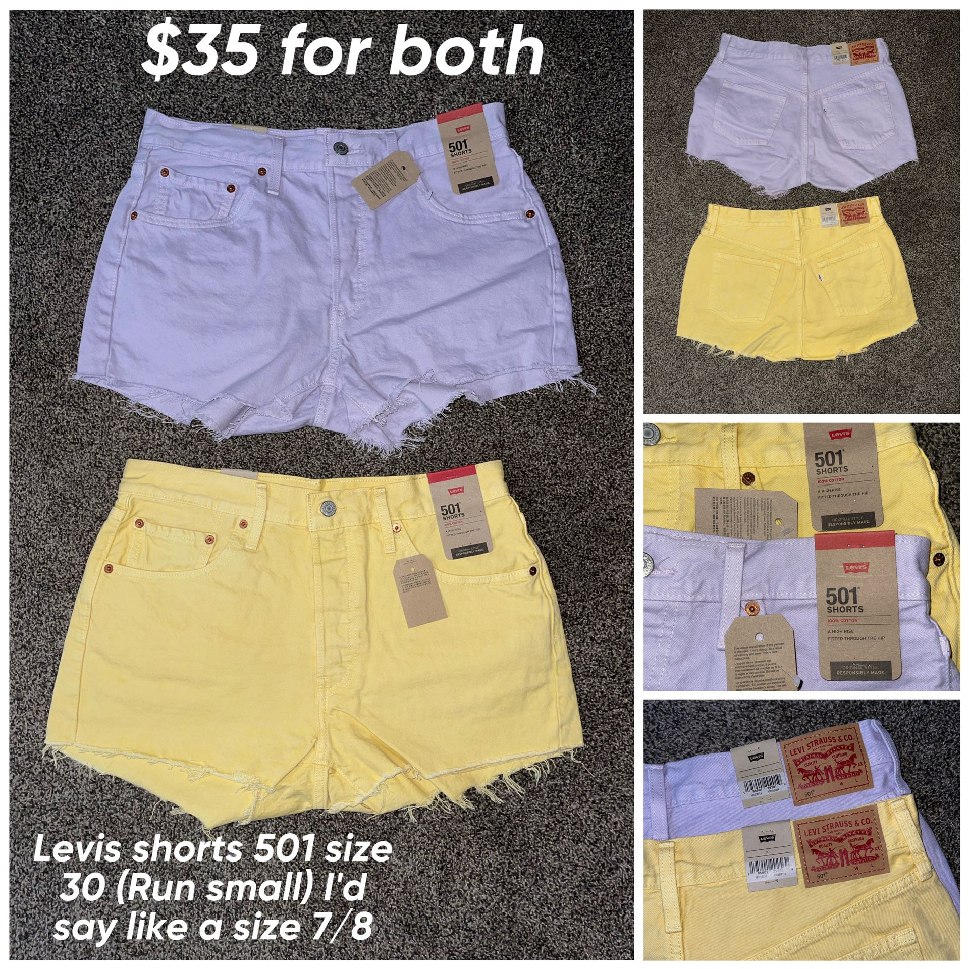 501 Levi's Shorts Size 30 $35 For Both for Sale in Bakersfield, CA - OfferUp