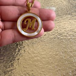 Gold Stainless Steel Chain And Pendant 