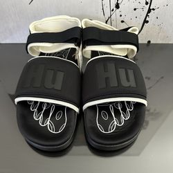 Adidas x Pharrell Adilette 2.0 Slide Sandals Mens Size 12 Black GZ1892