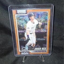 2025 TOPPS JORDAN BECK ORANGE SANDGLITTER NUMBERED 25