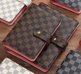Checker Binder Dark Brown& Gray Black Available