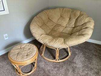 Papasan Chair & Footstool