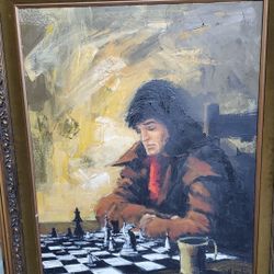 Hand Chess painting.
