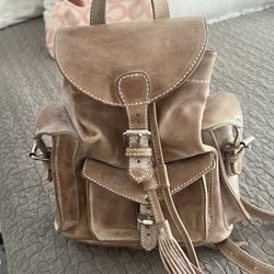 Freebird Leather Mini Backpack - Tan Weathered Look