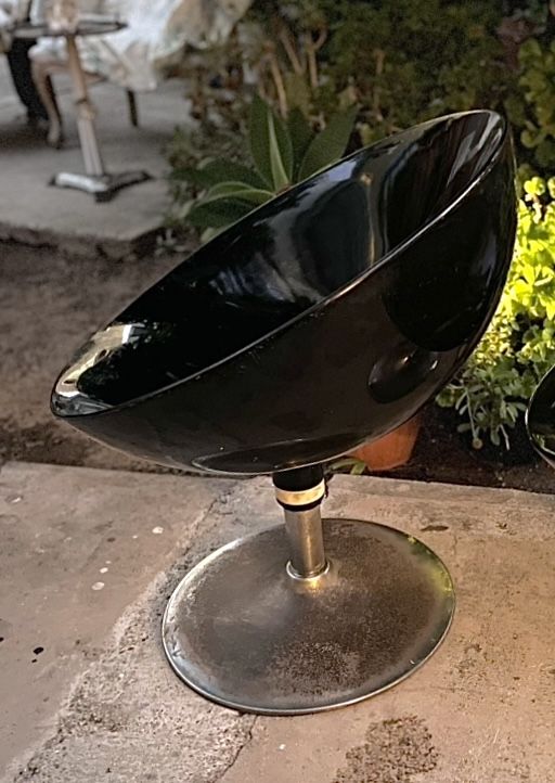 Vintage 60’s-70’s Mod Half Round Swivel Chair