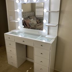 Vanity Makeup Vanity Desk With Vanity Mirror 