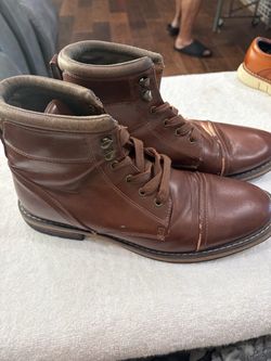 Men brown mid boots
