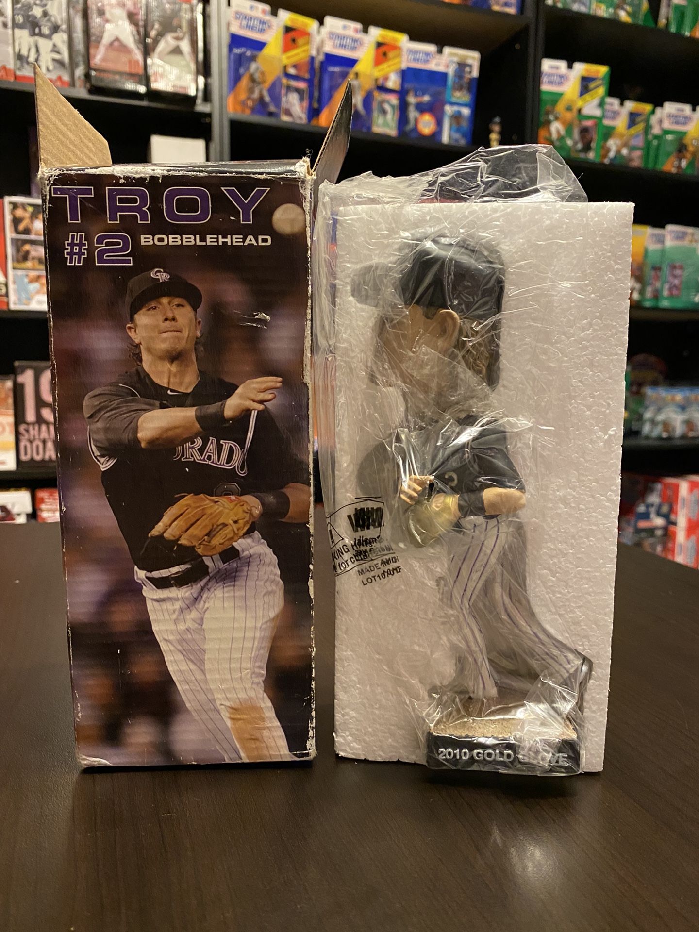 2010 Troy Tulowitzki Gold Glove / Silver Slugger Bobblehead