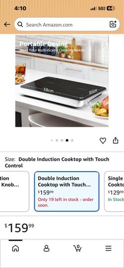 COOKTRON Portable Induction Cooktop 2 Burner, 1800W Power Levels, Settings, 4-Hour Timer, Child Lock, Auto Shutoff with Touch Control Double with Touc