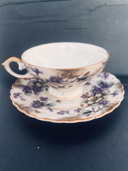 Vintage Porcelain Teacup and Saucer Set