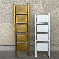 Ladders for Home, Anti-Slip Pedals, Aluminum Step Stool Foldable, Lightweight to Move