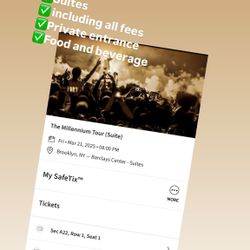 Millennium Tour 2 Suite Tickets 
