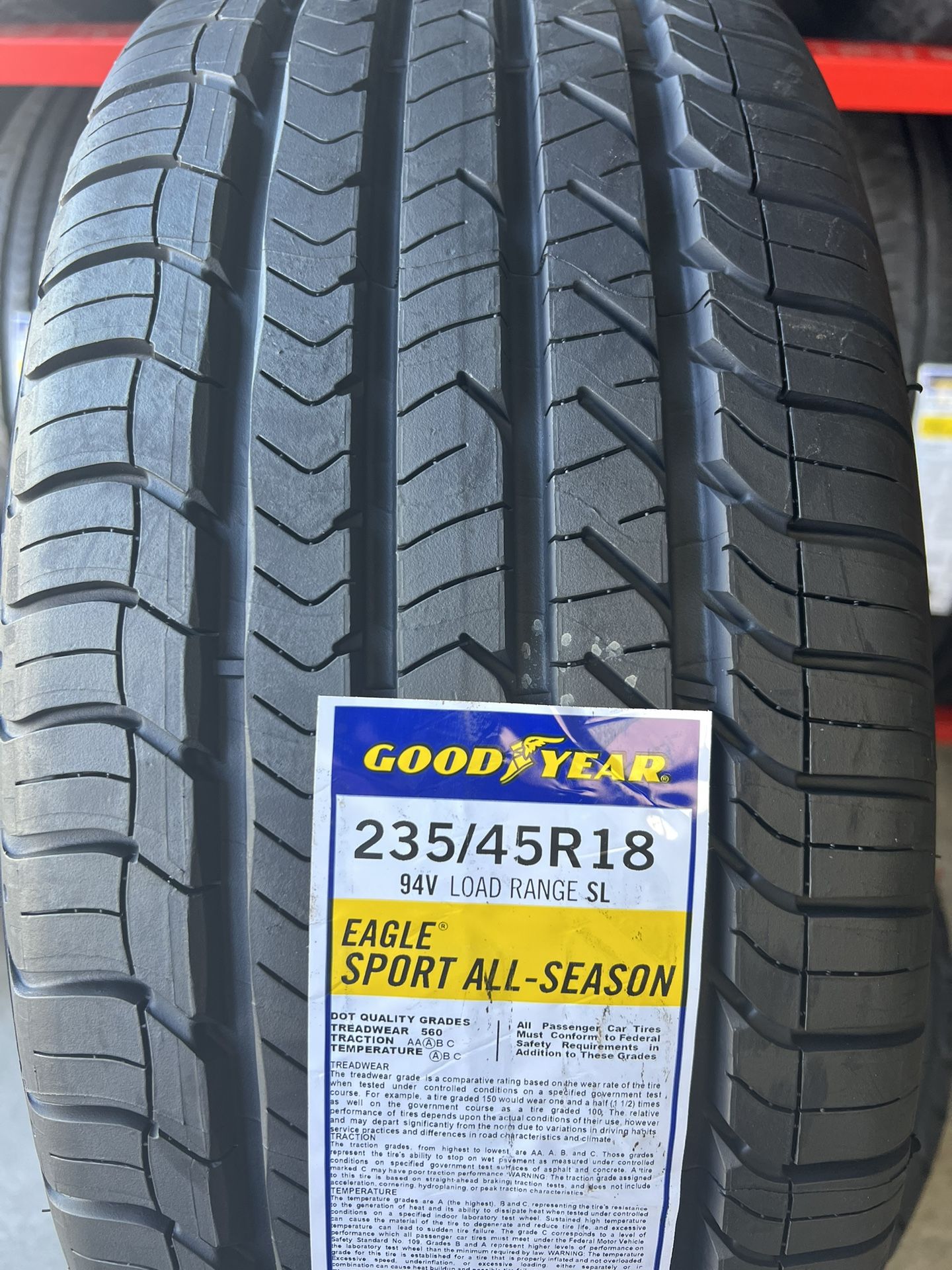 235 45 18 Goodyear Eagle sport all-season
