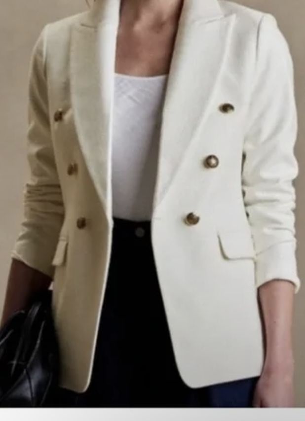Banana Republic Limited Edition Cotton Captain’s Blazer white Size 4