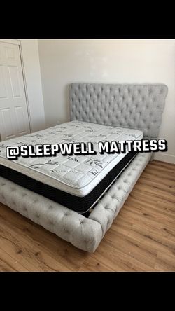 New Queen bed frame with matress